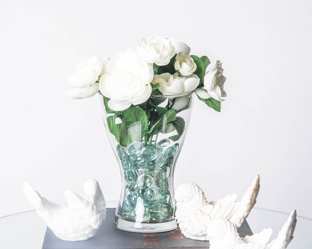 White Peonies and Greenery